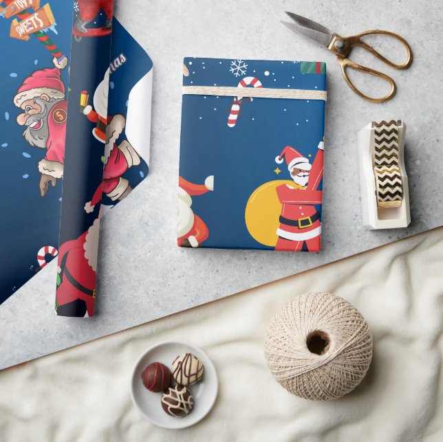 Papel De Regalo Skyboard Santa (Artesanía)