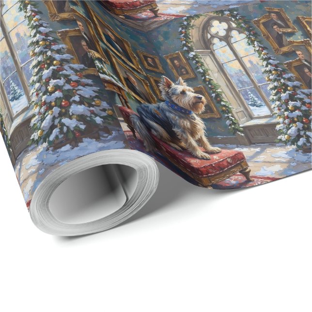 Papel De Regalo Skye Terrier Christmas Castle Gallery Holiday (Esquina del rollo)