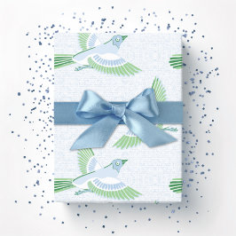Papel De Regalo Skylark in Slate and Green
