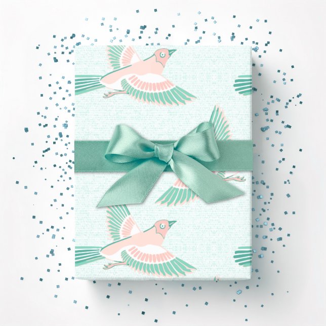 Papel De Regalo Skylark in Teal and Flamingo (Subido por el creador)
