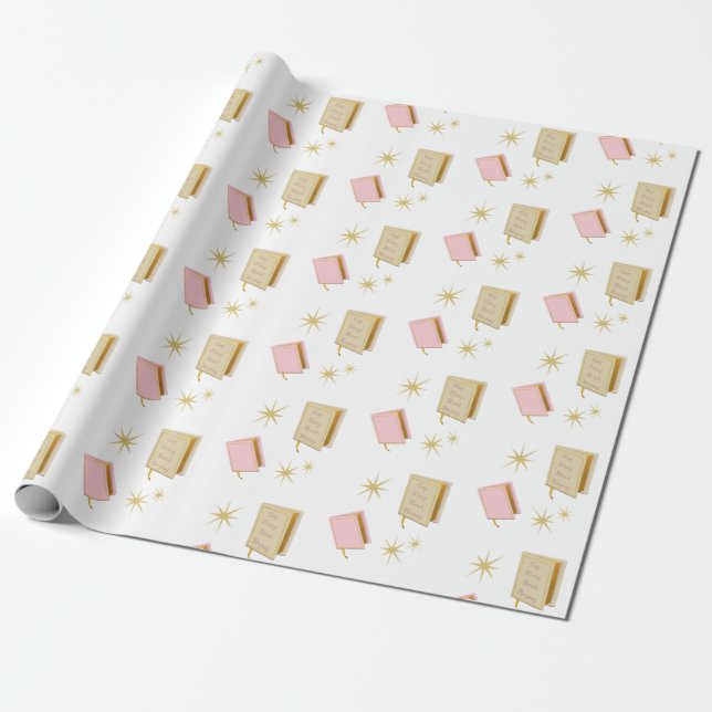 Papel De Regalo Sleep Read Reapeat Literation Book Lover Ivory (Desenrollado)