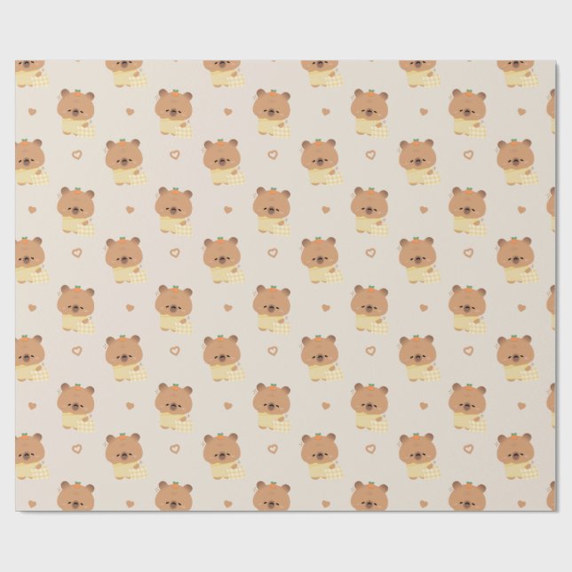 Papel De Regalo Sleepy Capybara (Superficie plana)