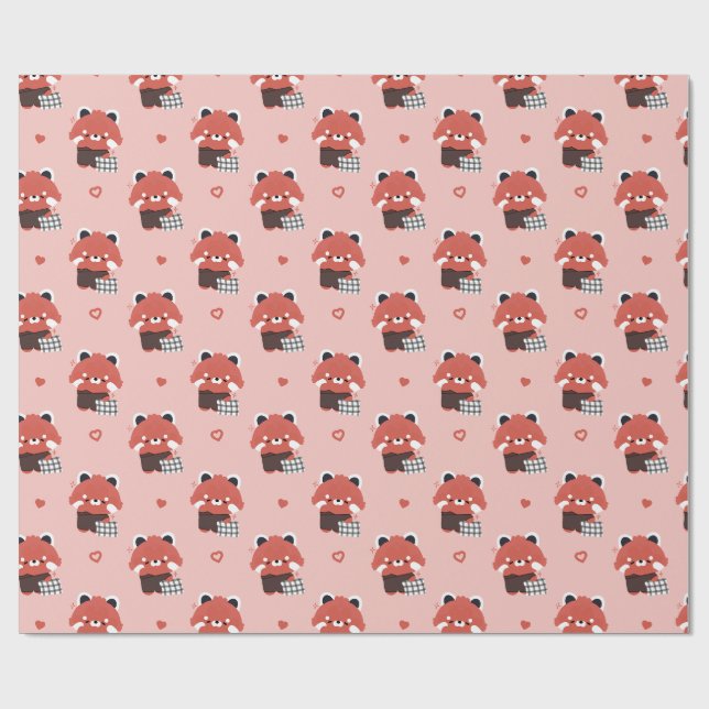 Papel De Regalo Sleepy Red Panda (Superficie plana)