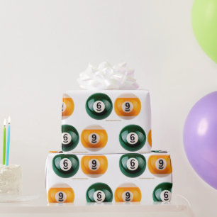 Papel De Regalo SlipperyJoe 69 mesa de billar dos bolas de billar