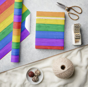 Papel De Regalo SlipperyJoe's clásico arcoíris táctil artesanal 