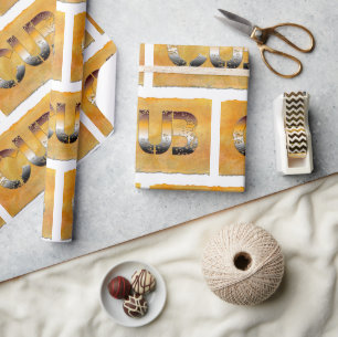 Papel De Regalo SlipperyJoe's cub word naranja-tonos marrones pro