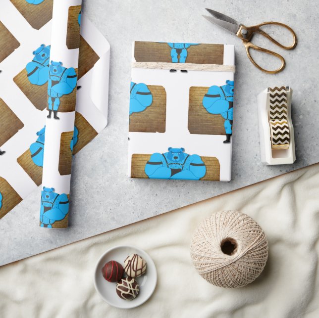 Papel De Regalo SlipperyJoe's gay musgo personalizado thong leathe (Artesanía)