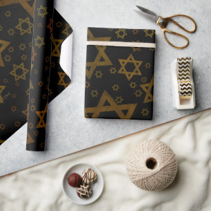 Papel De Regalo SlipperyJoe's Hanukkah Star David artístico 