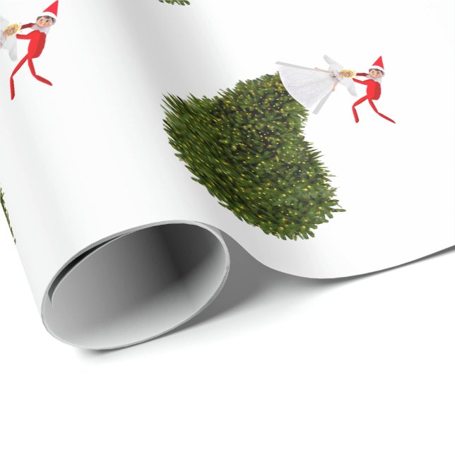 Papel De Regalo Smitten Elf Wrapping Paper (Esquina del rollo)