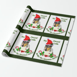 Papel De Regalo Smooth Collie Navidades Merry