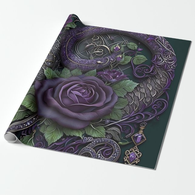 Papel De Regalo Snack Celtic Knot Purple (Desenrollado)