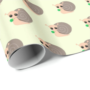 Papel De Regalo Snail Afortunado
