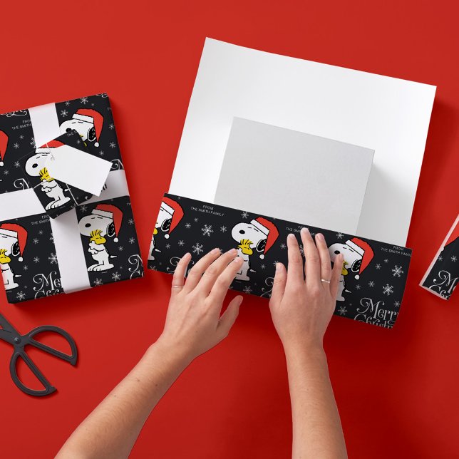 Papel De Regalo Snoopy Chalkboard Feliz Navidad (Subido por el creador)