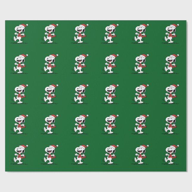 Papel De Regalo Snoopy Christmas  (Superficie plana)