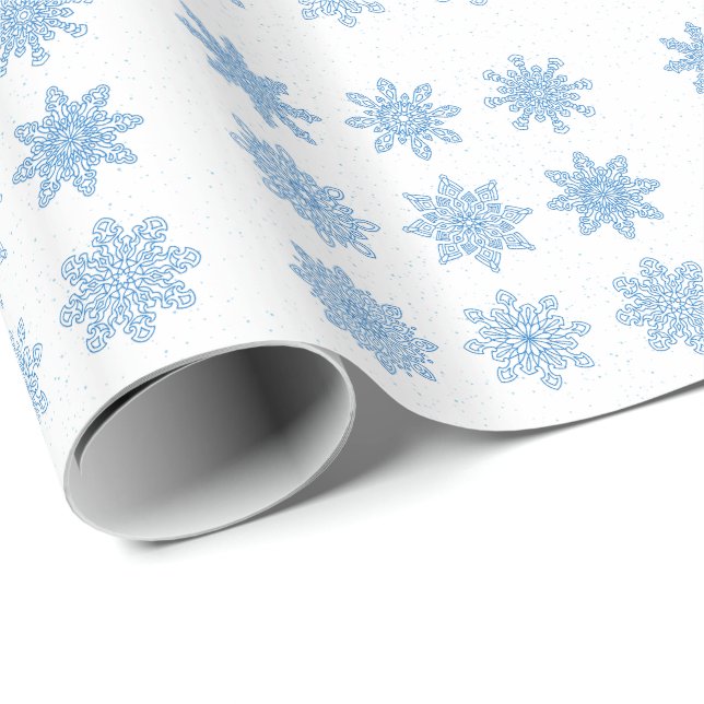 Papel De Regalo Snow Flake (Esquina del rollo)