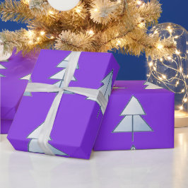 Papel De Regalo Snow Trees Elegant Winter