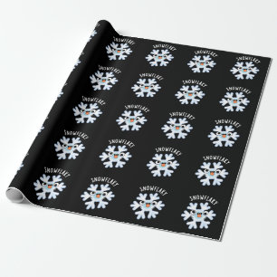 Papel De Regalo Snowflakakakaky Funny Snow Flake Pun Dark BG