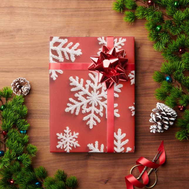 Papel De Regalo Snowflake Treasure (Regalo de vacaciones)