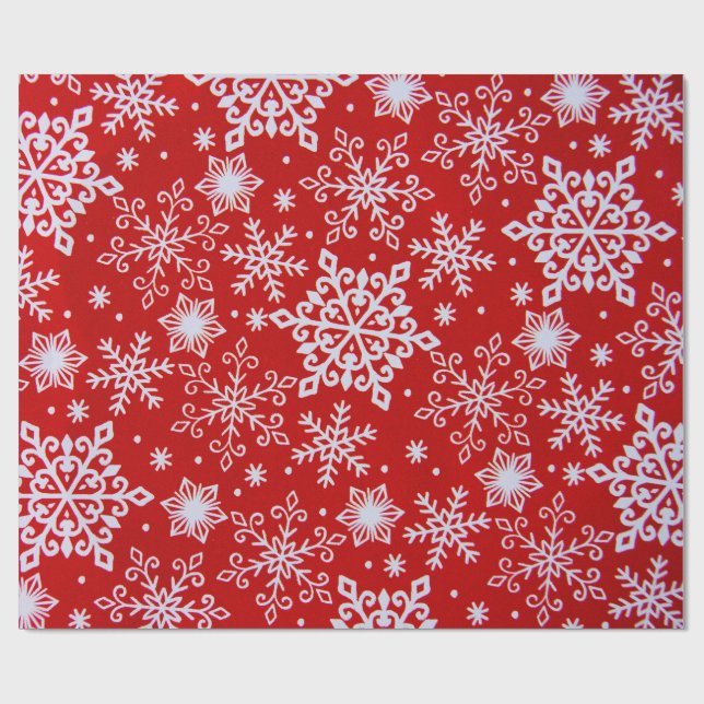 Papel De Regalo Snowflakes (Superficie plana)
