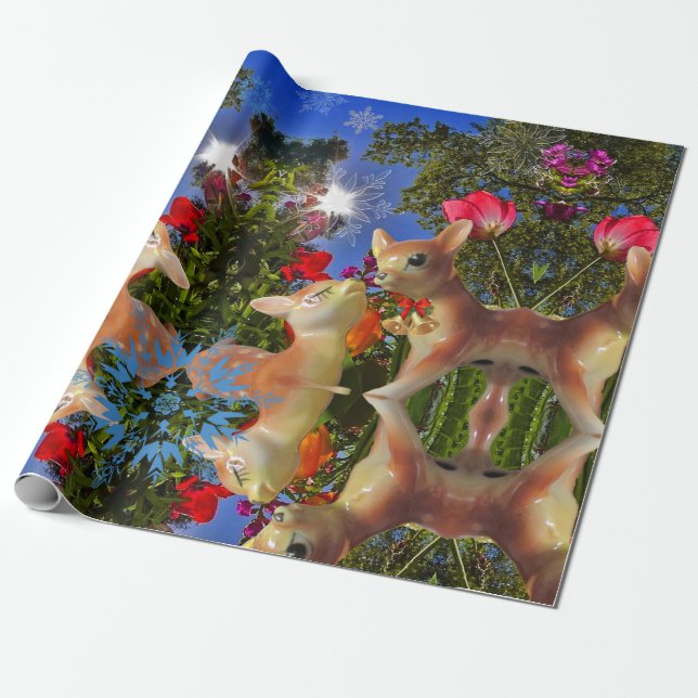 Papel De Regalo SNOWFLAKES EN Navidades DE WONDERLAND envolviendo  (Desenrollado)