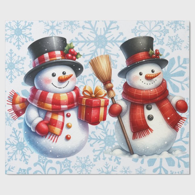 Papel De Regalo Snowflakes Snowflakes Fondo Grande (Superficie plana)