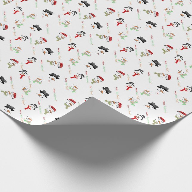 Papel De Regalo Snowman (Esquina)