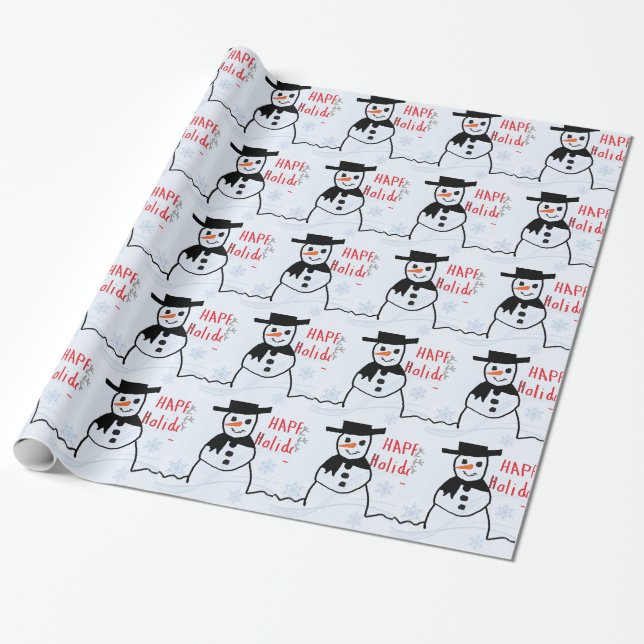 Papel De Regalo Snowman (Desenrollado)