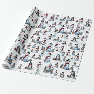 Papel De Regalo Snowman
