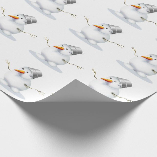 Papel De Regalo Snowman (Esquina)