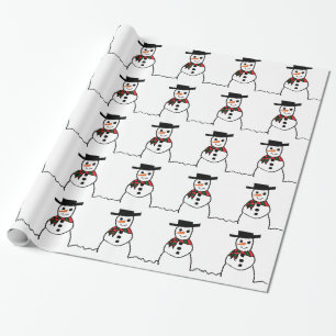 Papel De Regalo Snowman