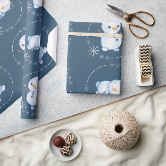 Papel De Regalo "Snowman" 3 tema de Snowman (Artesanía)