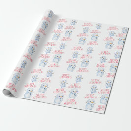 Papel De Regalo Snowman Christmas Wrapping Paper