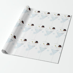 Papel De Regalo Snowman Martini