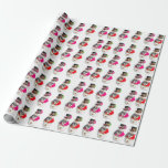 Papel De Regalo Snowman retro vintage Christmas Snow Man Fun<br><div class="desc">Snowman retro vintage Christmas Snow Man Fun</div>