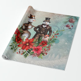 Papel De Regalo snowman steampunk y snowpunk