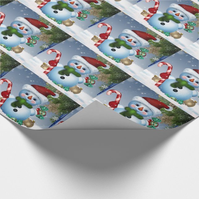 Papel De Regalo Snowmen (Esquina)
