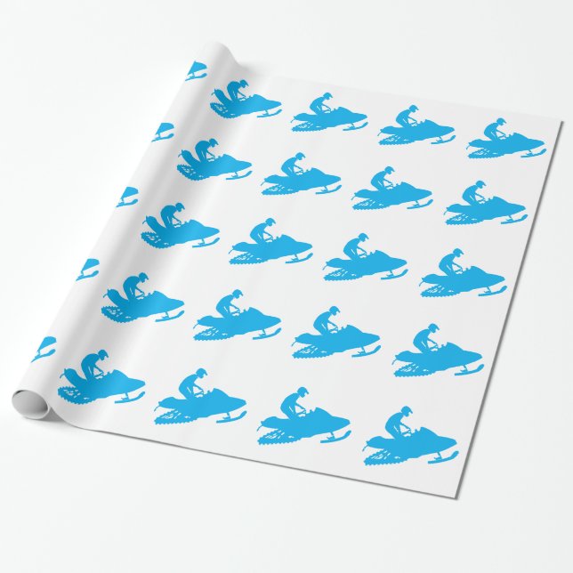 Papel De Regalo Snowmobiler multicolor (Desenrollado)