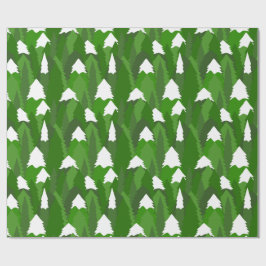 Papel De Regalo Snowy Pine Forest