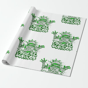 Papel De Regalo sobreviviente de pandemia divertida mami zombie