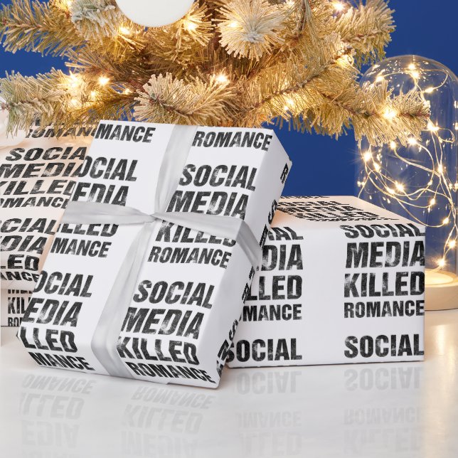 Papel De Regalo Social Media Killed Romance (Vacaciones)