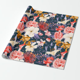 Papel De Regalo Sofisticado Boho Floral Fiesta