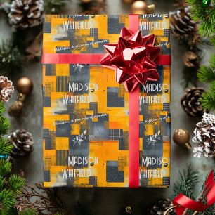 Papel De Regalo Sofisticados acentos dorados con diseño abstracto