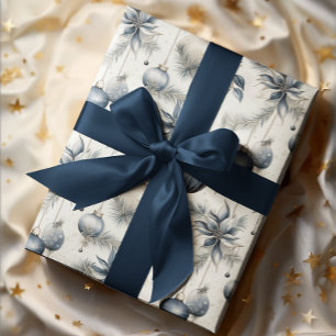 Papel De Regalo Sofisticados Navidades Blue & Gold