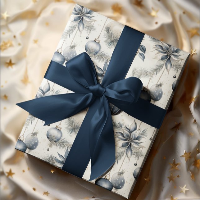 Papel De Regalo Sofisticados Navidades Blue & Gold (Subido por el creador)