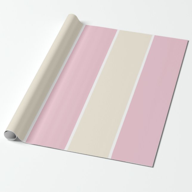 Papel De Regalo Soft Color Vertical Stripe Pattern Design (Desenrollado)