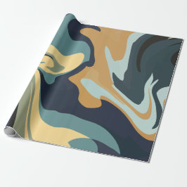 Papel De Regalo Soft Earthy Swirls in Calm Tones