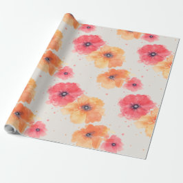 Papel De Regalo Soft Floral Blooms Wrapping Paper Roll