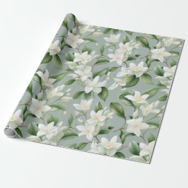 Papel De Regalo Soft Jasmine Floral Elegance