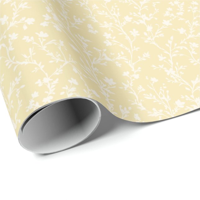 Papel De Regalo Soft Meadow Neutral - Crema de mantequilla (Esquina del rollo)