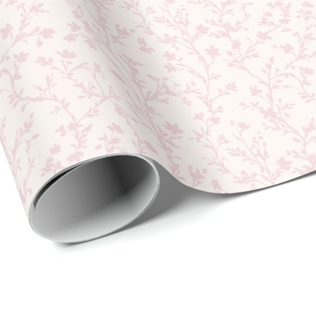 Papel De Regalo Soft Meadow Rubor Rosa - Neutral (Esquina del rollo)